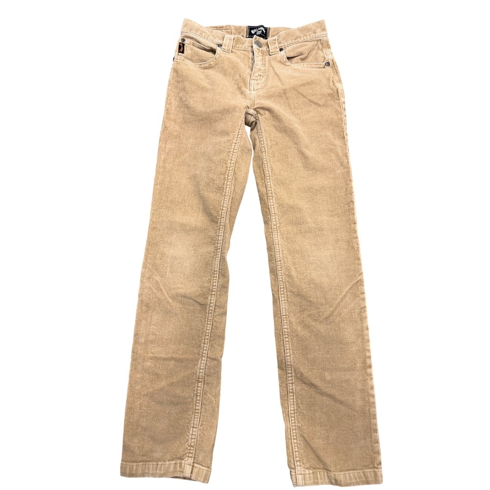 Billabong Outsider Slim Corduroy Pants Boys Size 25 Tan Beige Premium Jeans